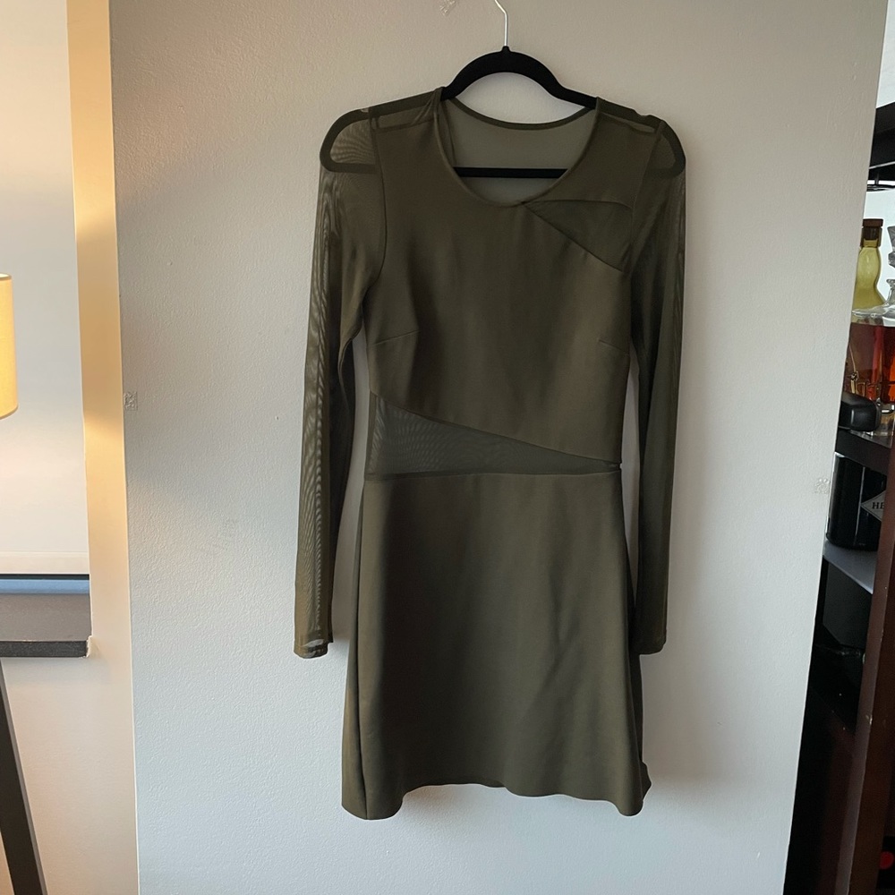 Olive green cocktail dress (Silence + Noise)